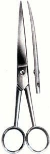 Stainless steel Curved on flat scissors